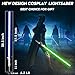 BSTSABER RGB Dueling Lightsaber, Motion Control 39 Sets Sound Effects and 12 Colors Change, Smooth Swing Metal Handle Light Saber for Adults Cosplay Gifts (RGB)