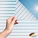 Produktbild MARAPON® Fensterfolie Streifen statisch haftend [45x200 cm] inkl. eBook mit Profitipps - Fensterfolie Blickdicht selbstklebend - Fensterfolie Sichtschutz - Fensterfolie Sonnenschutz
