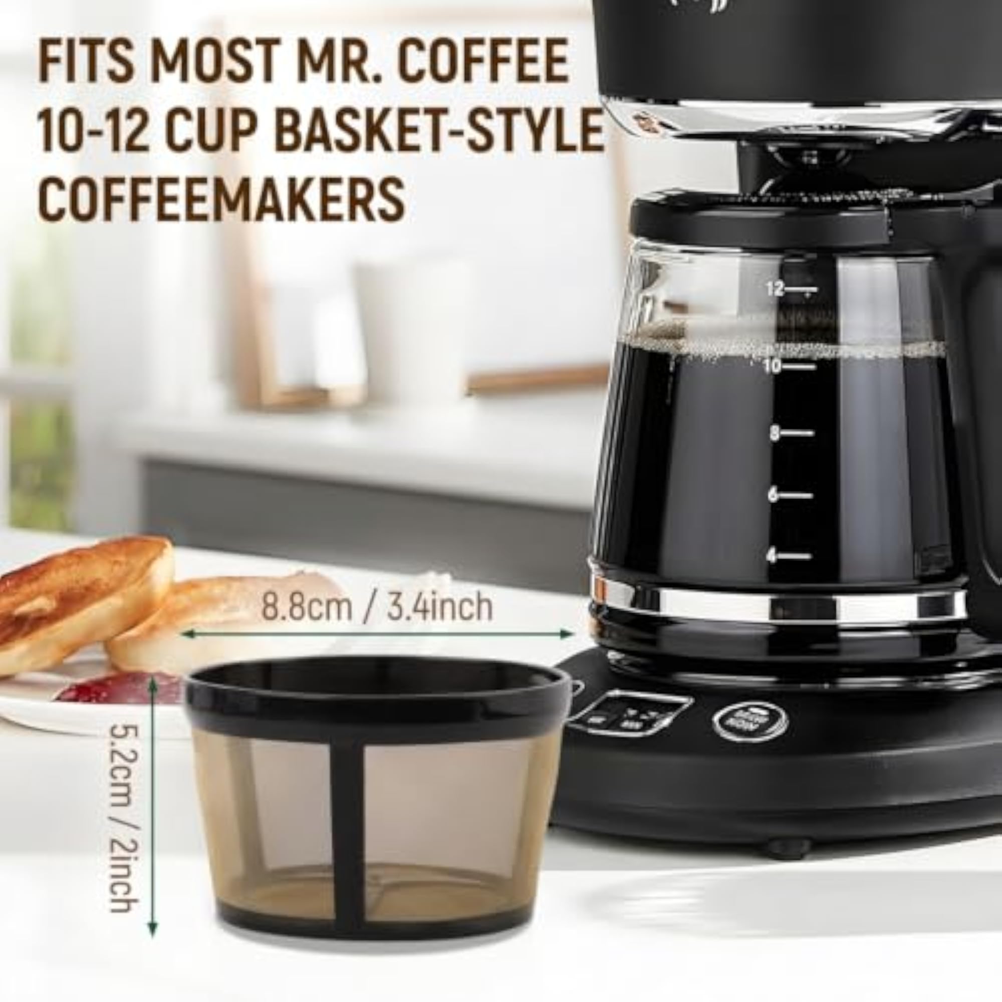 Compatible Flat Coffee Filter Basket for Coffee Maker