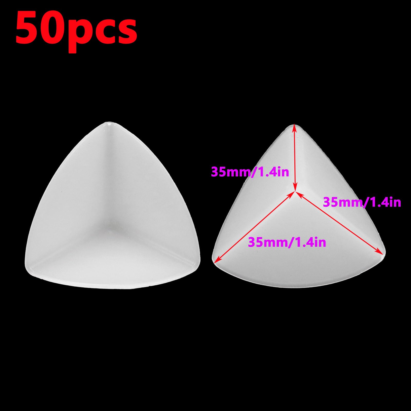 Antrader Shipping Box Corner Protectors,50Pcs Packaging Edge Protectors Corner Protector PP Plastic Packaging Edge Protectors for Box Shipping,1.4