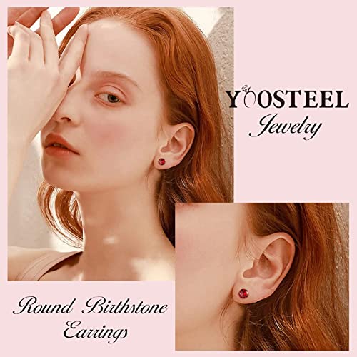 Birthstone Screw Back Earrings Gifts For Women Girls, 925 Sterling Silver January Birthstone Garnet Earrings Red Anniversary Mothers Day Valentines Birthday Gift For Women Mom Wife Sister Wife Girls #TOP1