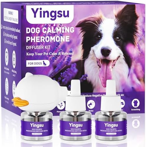 Dog Calming Diffuser, 4 in 1 Puppy Pheromones Calming Diffuser, R...