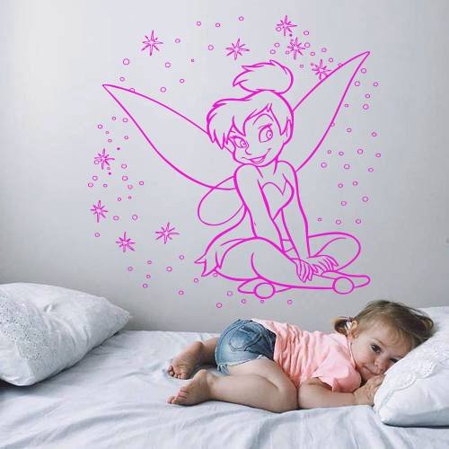Wall Decals Fairies Tinkerbells Wall Art Bedroom Living Children Girl Boy Baby Room Nursery Vinyl Decal Sticker Home Decor L439