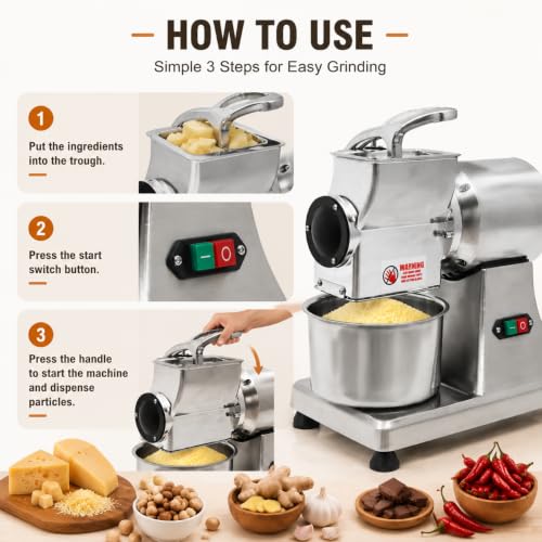 Máquina eléctrica para rallar queso 110V 550W motor cobre miniatura 4