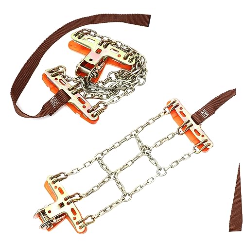 SOLUSTRE 2pcs - Tire Chains for Car Emergency Snow Chains for Suvs and Trucks Skid-resistant Design Easy Installation and Wear-resistant for Driving