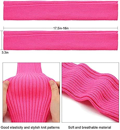 Century Star Neon Ribbed Leg Warmers for Women Girls Juniors Knitted Retro Leg Warmer for 80s Party 5