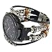 Fit for Samsung Galaxy Watch 46mm Bands Women Men, Gear S3 Frontier Watch Band, 22mm Feminine Replacement Leather Band Straps Wristbands Bracelet for Gear 3, Galaxy 46mm Watch (Black)