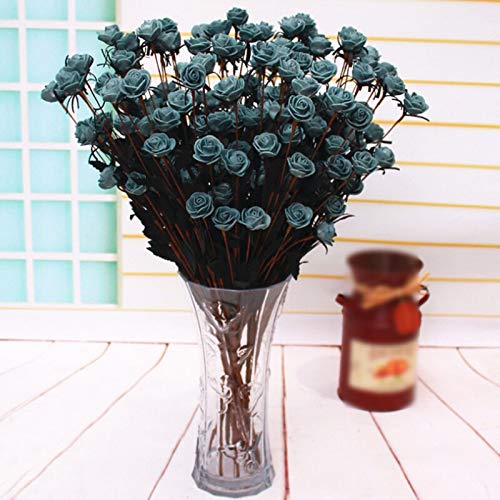 Artificial and Dried Flower 15 Flower Head/Bouquet Roses Artificial Flower Ornamental Multiple Choices PE Rose Bouquet Multi Color Home Decor - ( Color: Gray )