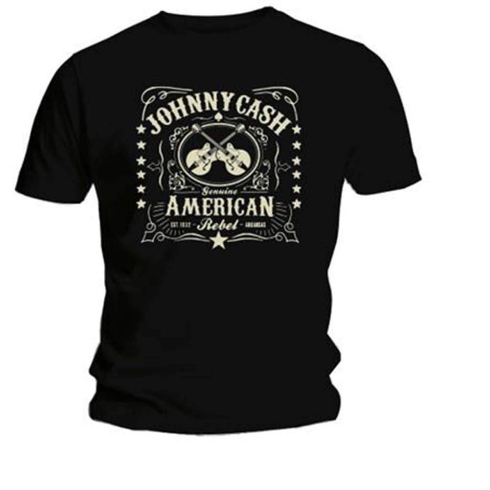 Johnny Cash - American Rebel Men's T-Shirt Black Large