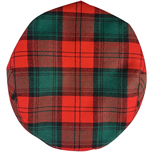 Casquette plate taille unique à carreaux écossais ajustement extensible