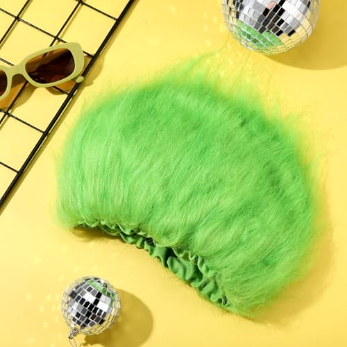 Image of Geyoga 1 Pcs Funny Wig Crazy Hair for Halloween Party,Green