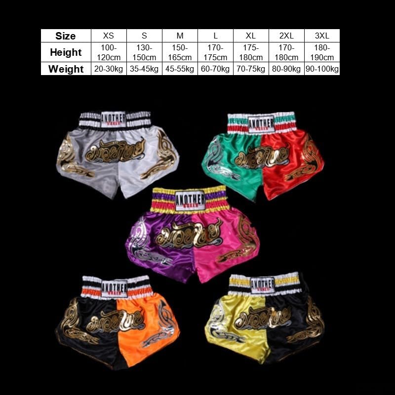 Pantaloncini per MMA, Muay Thai, kickboxing, per bambini e adulti, con vestibilità comoda e design stampato unico
