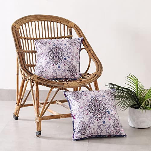 Image of Ravaiyaa - Attitude is everything Pure Velvet Square Cushion Cover Stylish & Comfortable Pillow Cushion Cover for Bedroom, Living Room & Home Decor 2 PC Set (16 inchx16 inch Inches)