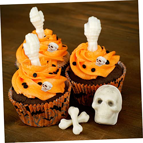 40 mini crânes réalistes Hemoton pour déco Halloween - 4