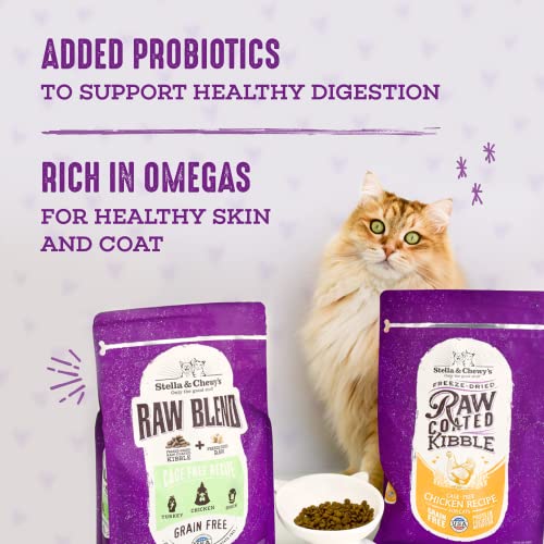 Stella & Chewy's Raw Blend Premium Kibble Cat Food – Grain Free, Protein Rich Meals – Cage-Free Poultry Recipe – 5 lb. Bag - image 6