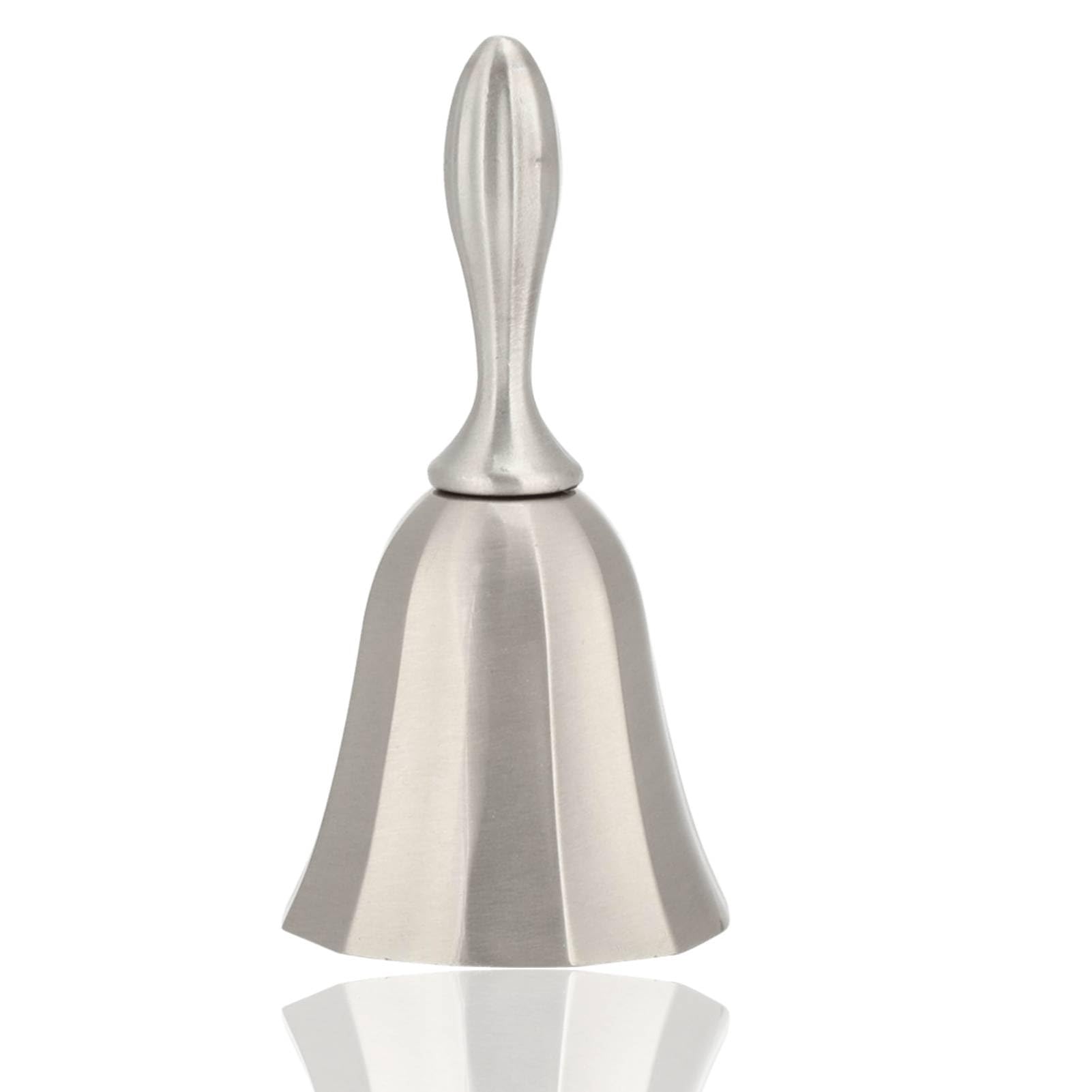 Small Hand Bell, Attention School Bell Metal Loud Call Hand Bell Zinc Alloy Tea Bell Dinner Bell Handheld Small Reception Call bell for Desk Services, Kitchen