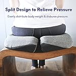 Cushion Lab Patented Pressure Relief Seat Cushion for Long Sitting Hours on Office & Home Chair - Extra-Dense Memory Foam for Soft Support. Car Pad for Hip, Tailbone, Coccyx, Sciatica - Black - Image 4
