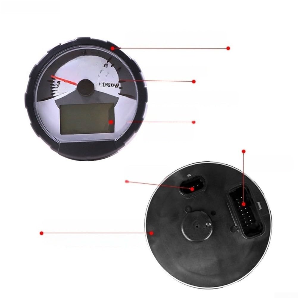 Für ATV Tacho Gauge Cluster, Multifunktionsanzeige für Turbo Temp Ölspannung, Dual für MPH KPH, Plug-and-Play 16+3 Pin, für Polaris Für Sportsman 400 500 600 700