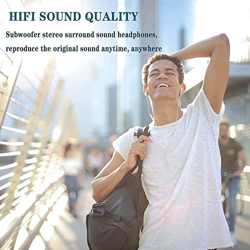 SAMERIVER Wired Earbuds Headphones, 3.5mm Earphones with Microphone for iPhone Headphones, Noise Isolating Volume Control Stereo Bass, Compatible with iPhone iPad iPod MP3 Android for Computer