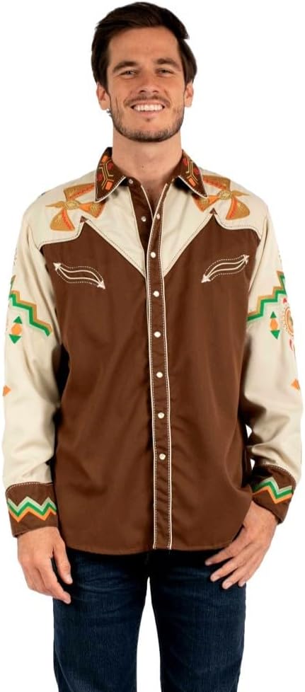 Scully Phoenix Embroidered Snap Front Shirt P734 BLK ***