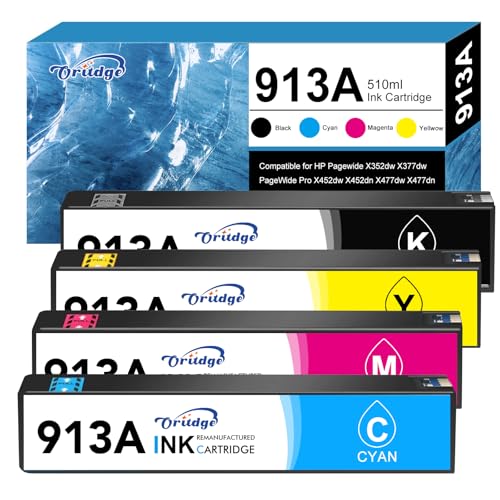 Cartouche d'encre 913A compatible L0R95AE F6T78AE F6T77AE pour HP PageWide