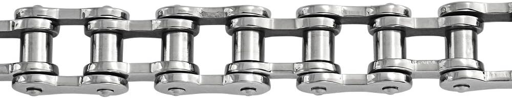 Bling Jewelry Heavy Mechanic Link Mens Biker Bike Bicycle Chain Bracelet For Men Teen Silver Tone Stainless Steel 8 9 Inch - Image 3