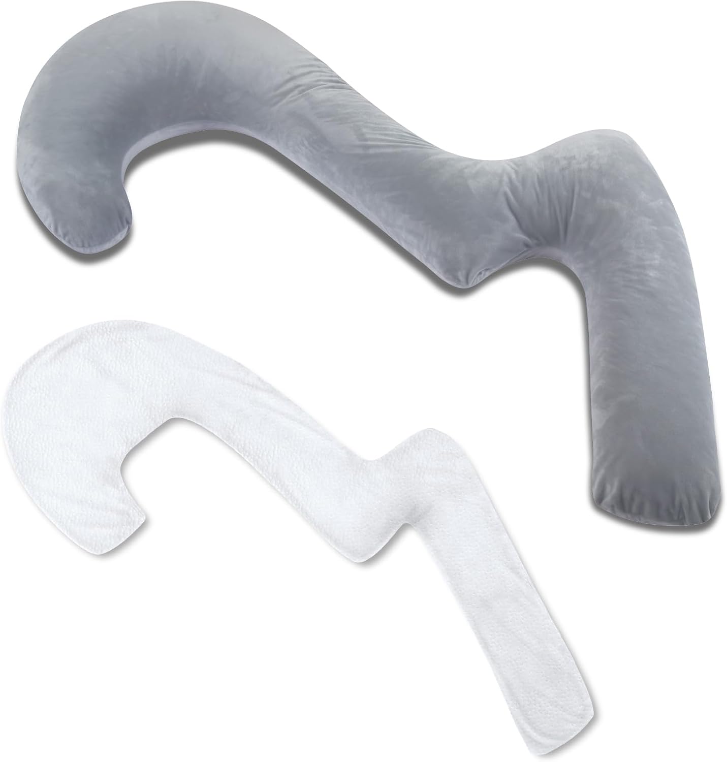 SAHEYER Swan Body Pillow and Pillowcase for Side Sleepers, 68 Inch Long Body Pillow Covers, Pregnancy Pillow Cover, Body Pillowcase, 3-Shaped Full Body Pillow Cover, Sleep Hug Big Pillowcase (White)