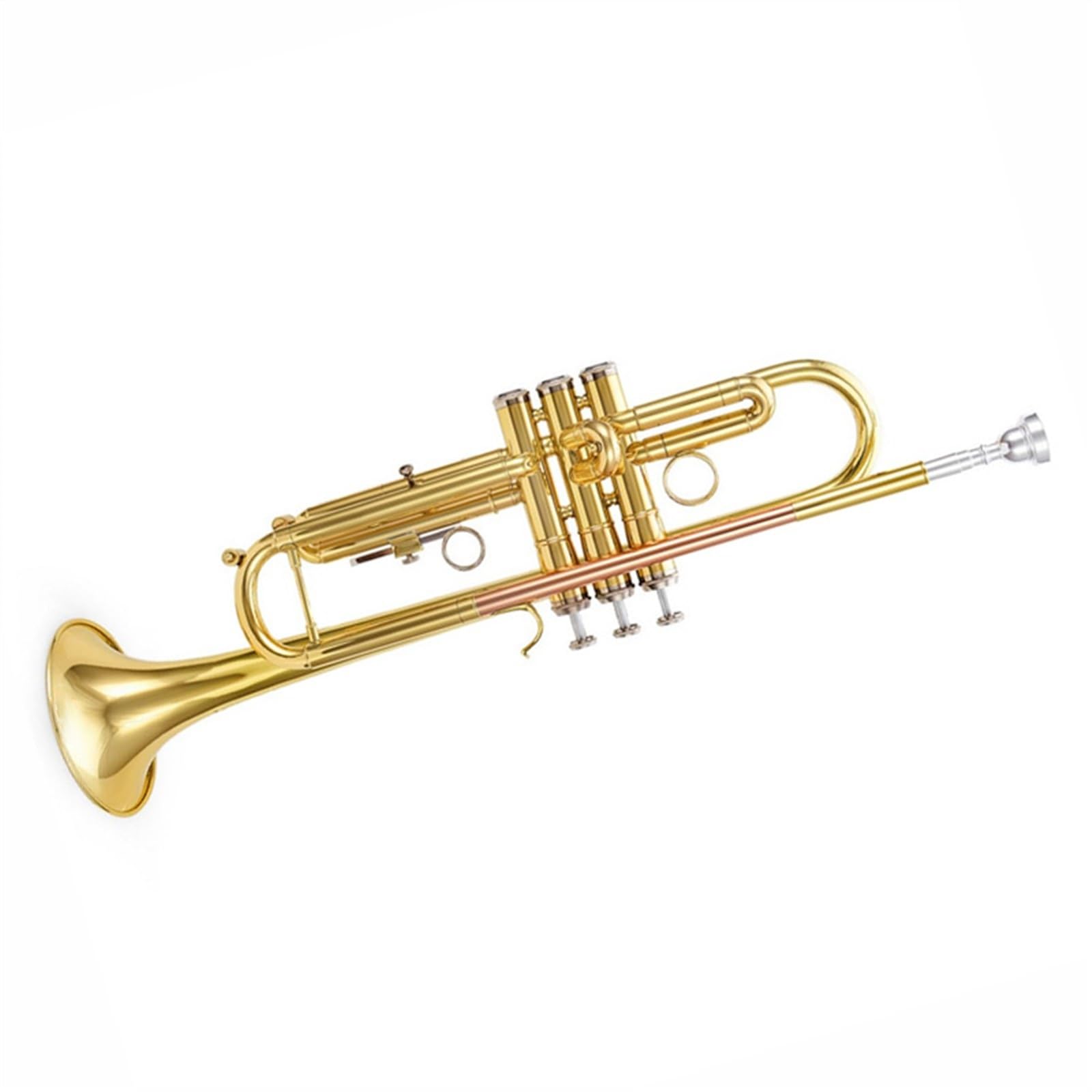 Standard Trąbka Trąbka B-dur Wejście Początkujący Solo Instrument Dęty Trąbka Złota Stal Nierdzewna Pełny Ton