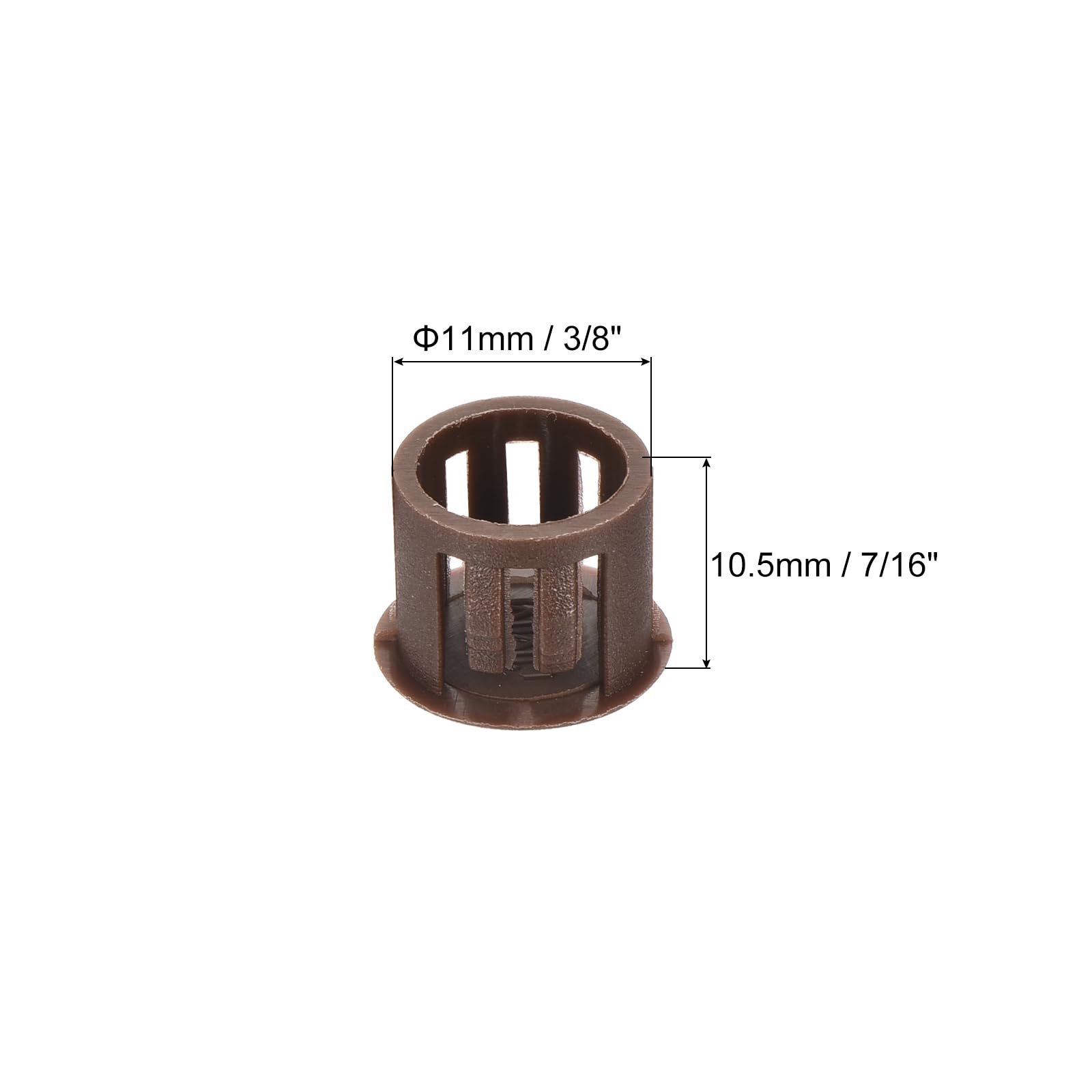 64x Nylon-Lochstopfen 11mm (3/8") – Braun, F Produktbild-Vorschau 2