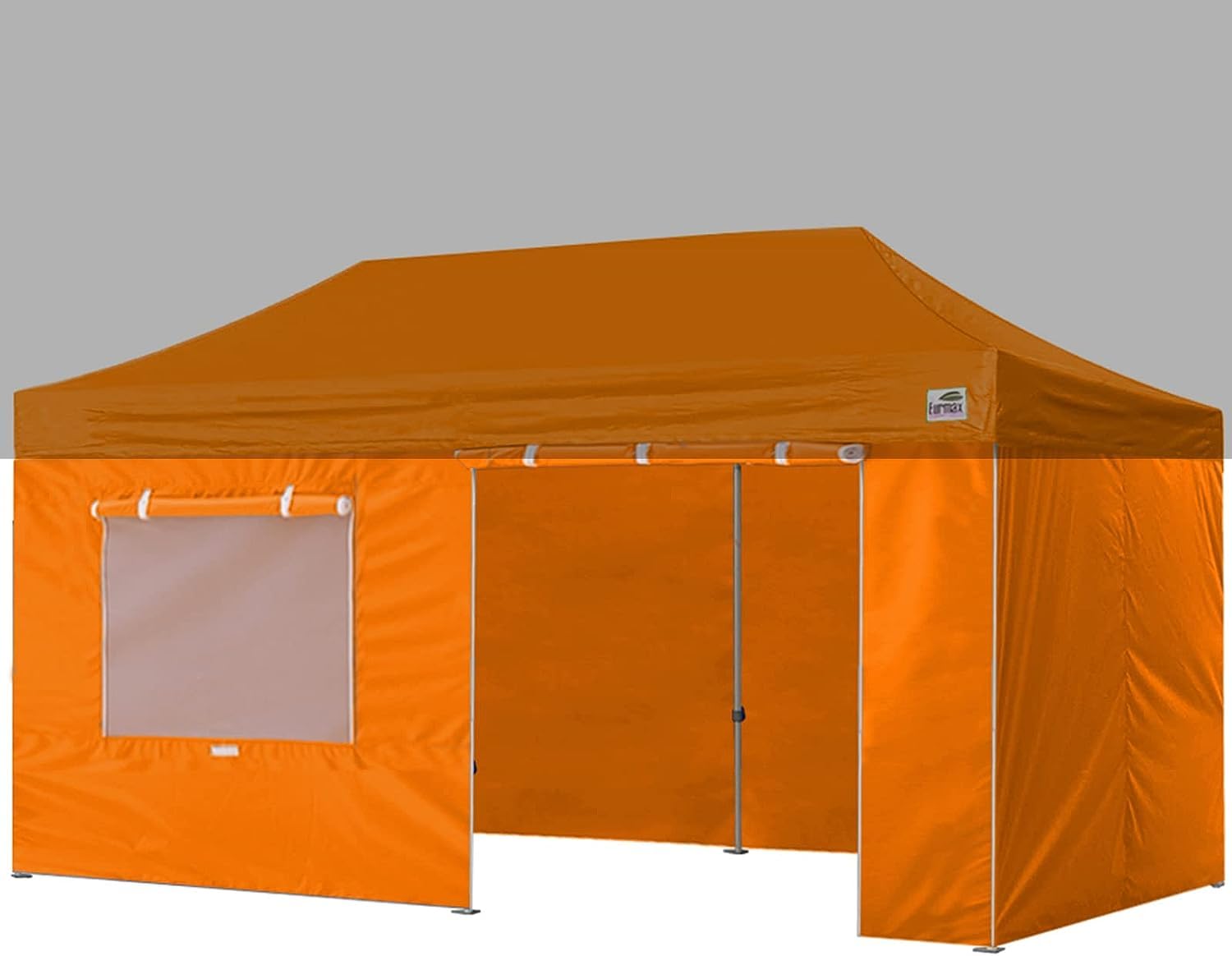 Eurmax USA Zippered Walls for 10 x 20 Easy Pop Up Canopy Tent, Full Enclosure Sidewall Kit with Roller Up Mesh Window and Door 4 Walls ONLY,NOT Including Frame and Top(Orange)