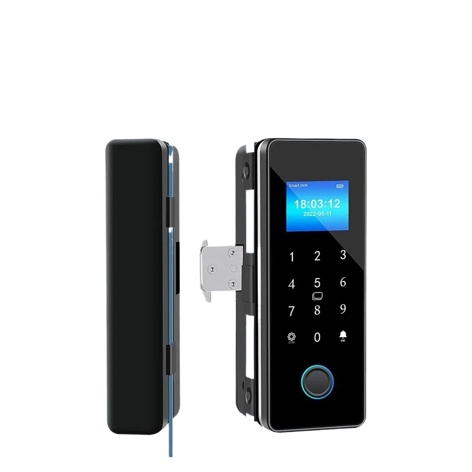 DIGNIFE Smart Door Lock, IP54 Waterproof Bluetooth Smart Door Lock Fingerprint Electronic Rim Lock Remote Control