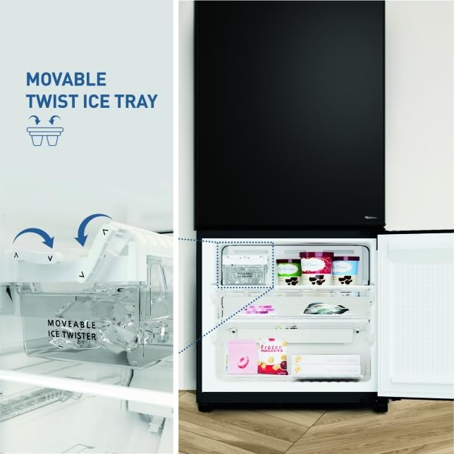 Movable Twist Ice Tray in the freezer compartment