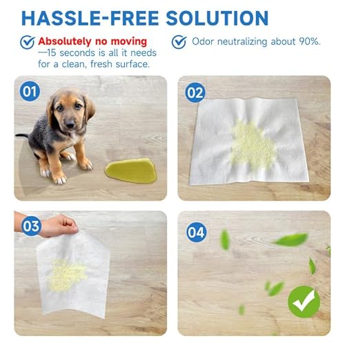 L&W BROS. Easy Clean Pet Quick Absorbent Sheets – Innovative Solution for Mess-Free Cleanup Not Traditional Pee Pads, 12