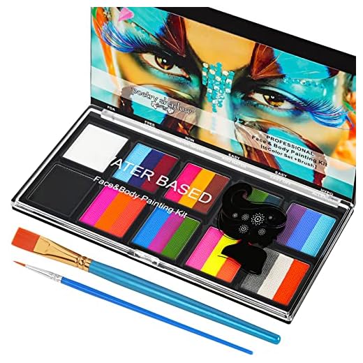 LOPHE Pintacaras Infantil, 26 Colores Pintura Cara Niños Hipoalergenica con 2 Pinceles, Seguridad Pintura Facial y Corporal para Maquillaje Infantil, Pinturas Niños Halloween Festival Carnaval