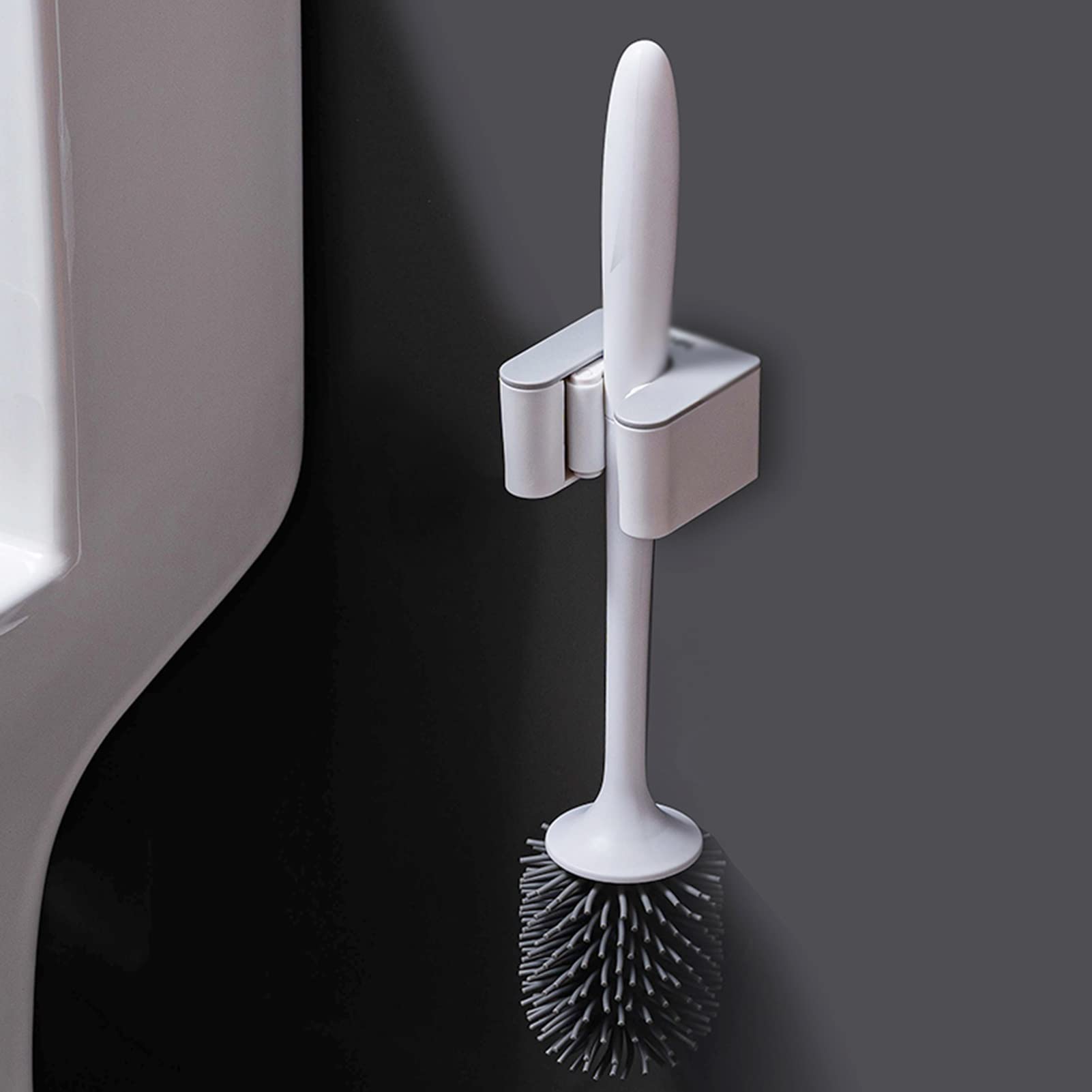 Garagen-Werkzeug-Aufbewahrungsregal, Besenhalter, Wandhalterung, Mopp-Organizer, Selbstklebender Aufbewahrungs-Mopp-Halter, Kunststoffständer, for Badezimmer, Küche, Garage (Size : 4 Pieces)