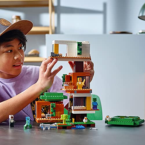 LEGO 21174 Minecraft Das moderne Baumhaus Spielzeug, Set für Jungen und Mädchen ab 9 Jahren mit Figuren – Ansicht 6