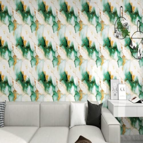 Image of INFINITY DECOR Bottle Green with Golden Touch Marble UV Panels Marble UV Sheets, self Adhesive Wall Tile (60 cm * 60 cm),Marble Look Wall Panels for Homes and Offices(Pack of 10)