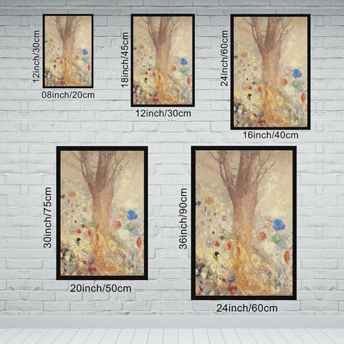 Impression sur toile Le Bouddha d'Odilon Redon, cadeau déco idéal avec cadre