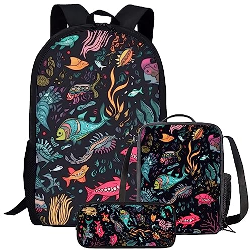 Sac à dos d'école 43,2 cm et boîtes à déjeuner pour garçons et filles