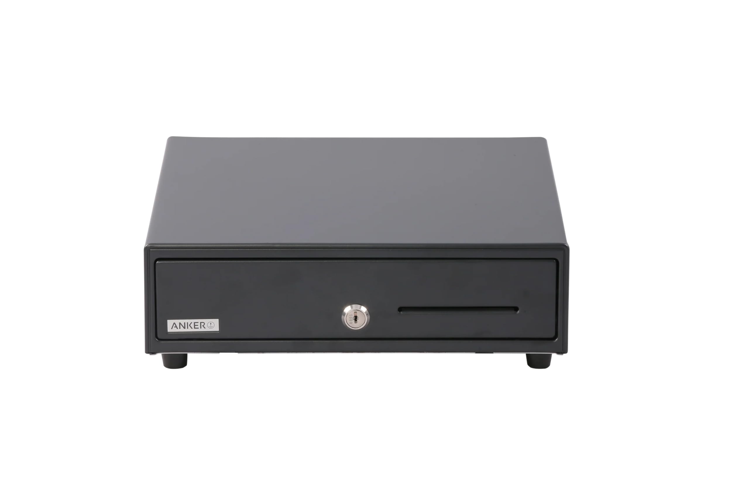 ANKER MDZ13 - Cassetto porta denaro in acciaio, con fessure per inserto, 8 monete e 4 scomparti per banconote, RJ12, per POS e casse