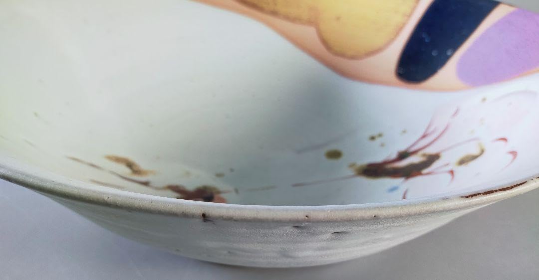 神勝寺焼陶津窯 3代目 「藤本明成」 作 色絵大鉢(径