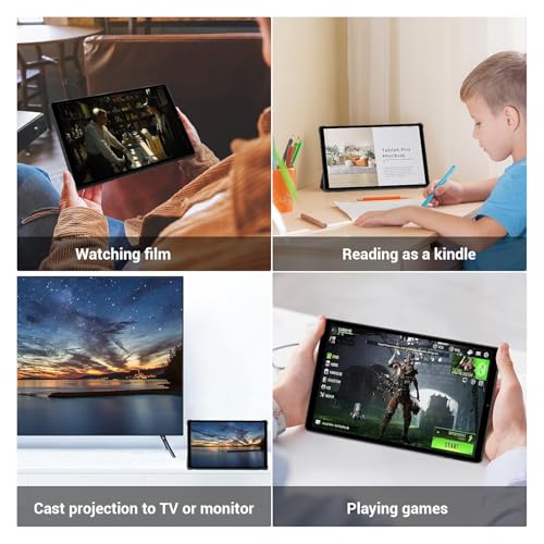 Image of 2026 Tablet with Keyboard,Stylus & Mouse, 10.3 Inch Android 13 Tablets, 2K IPS Screen, 19GB RAM 256GB (1TB TF), 8000mAh, 8-Core,8+13MP, 5G /2.4G WiFi,Tablets for Students, Adults, Play- Blue