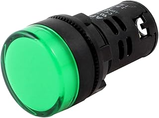 Driak 10pics AD16-22D/S26 AC/DC 220V 20mA Green Round LED Indicator Signals Light Lamp