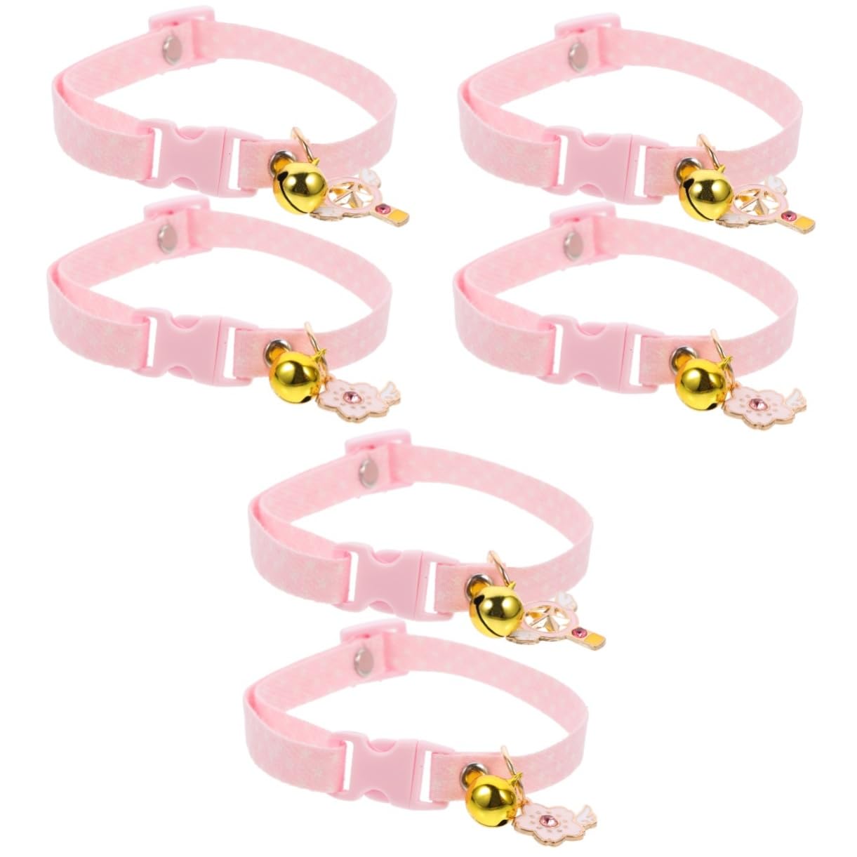 SUPVOX 6 Piezas Collar De Gato Collar De Gatito Collares De Gato Campana Collar De Entrenamiento para Gatos Cachorros Collares Campanas De Gato Cadena De Gato El Perro Algodón Poliéster