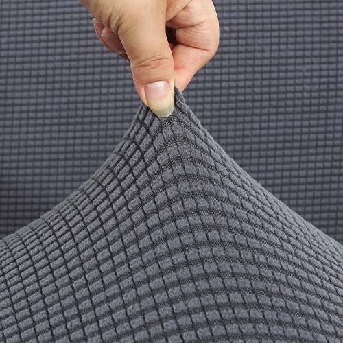 Housse canapé d'angle bleue jacquard extensible 3 places