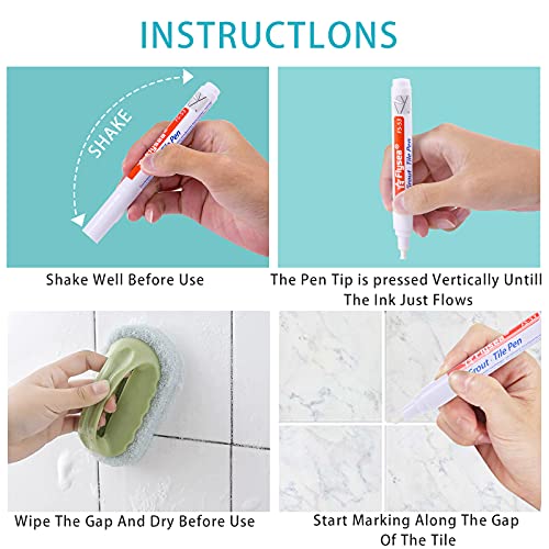 Ulikey 12 Pezzi Penne per Piastrelle Rejuvenate