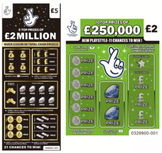 4x Fake joke lottery scratch cards, Winning scratch card Joke, lotto tickets