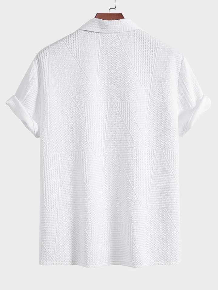 Image of Leriya Fashion Shirt for Man Polycotton Regular Fit | Mens Casual Shirts | Shirt for Man| Shirts for Mens Stylish |Half Sleeve Button Down Textured Summer Wear (Available in Plus Sizes)