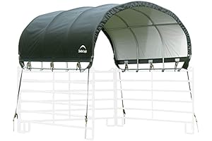 ShelterLogic 10' x 10' Powder Coated Green Corral Shelter: The Ultimate Livestock Safe Haven