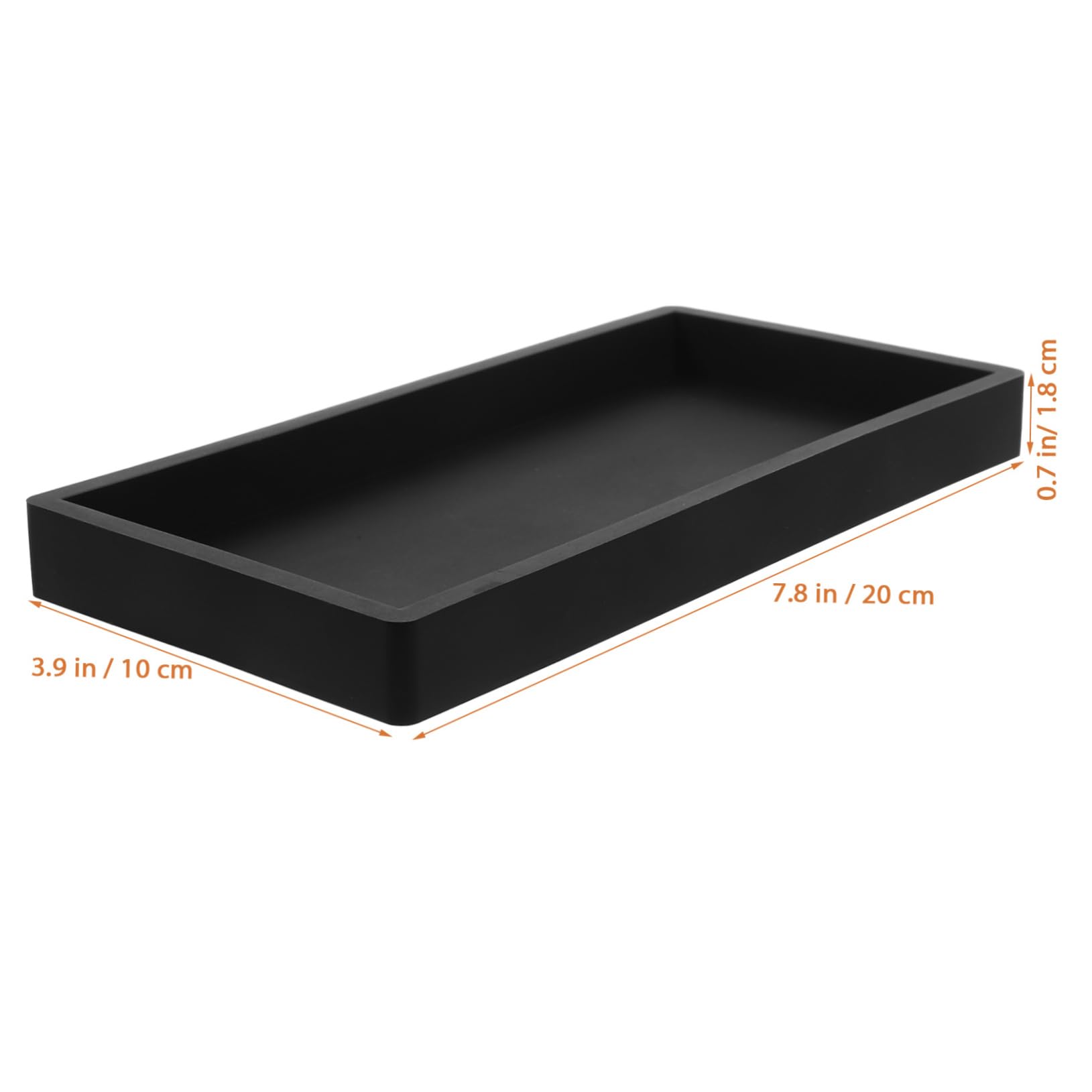 Organizer Silikonowy Kosmetyki i Perfumy Do Łazienki Podstawka Mydło Elegancki Tray Do Przechowywania Blat Antypoślizgowy i Czarne Akcesoria Łazienkowe